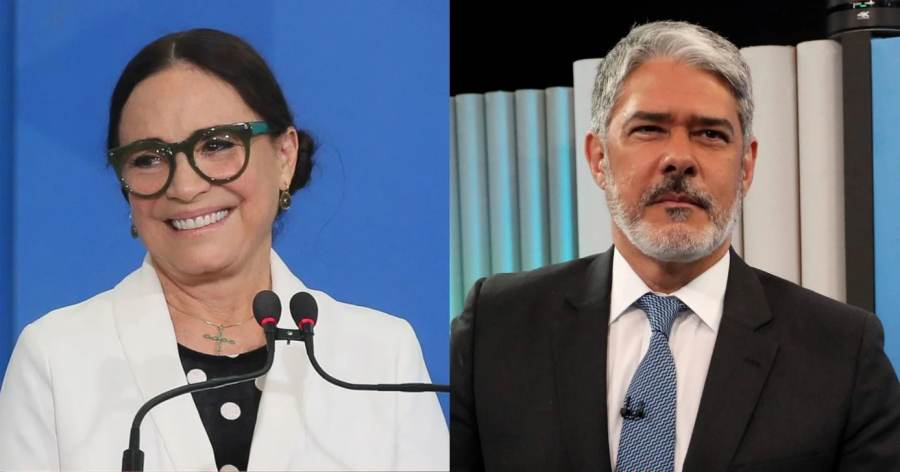 Com demissão lida por Bonner, Regina Duarte volta à Globo | Foto: Reprodução/Montagem TV Foco