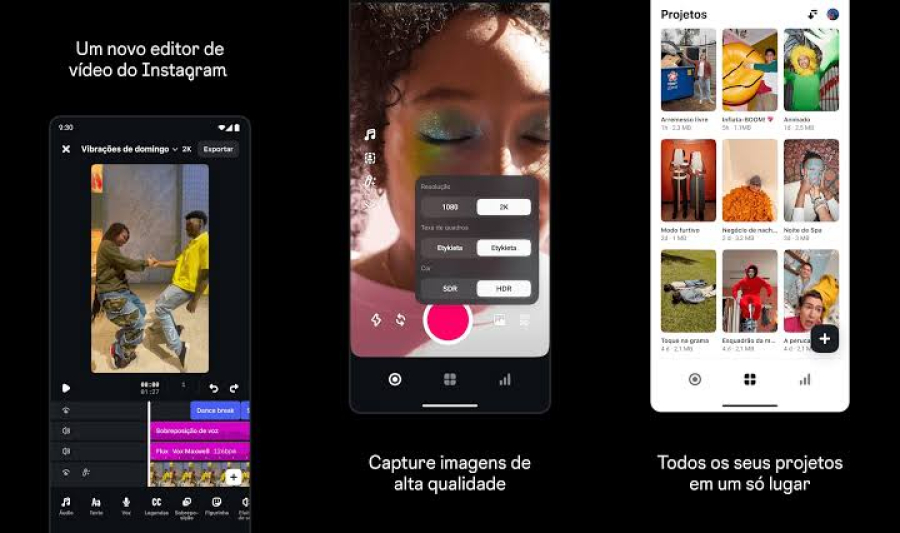 Instagram inicia pré-cadastro do Edits, um editor de vídeo para criadores de conteúdo. | Foto: Divulgação 