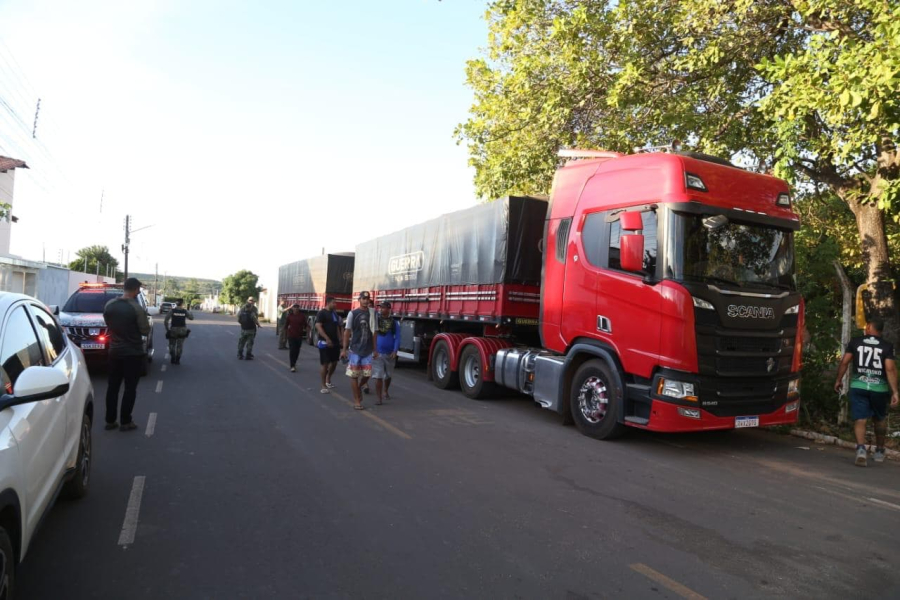 Semarh apreende carreta com 60m³ de Madeira ilegal em Simplício Mendes. | Fotos: Divulgação/SEMARH