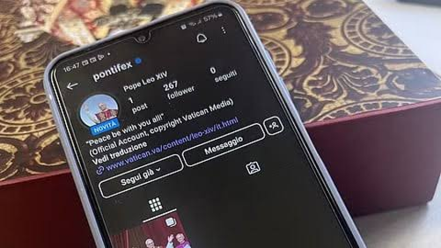 Papa Leão XIV cria perfil oficial no Instagram e emociona seguidores. | Foto: Reprodução